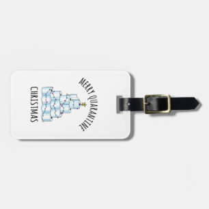 Merry Quarantine Christmas Tree Toilet Paper Luggage Tag
