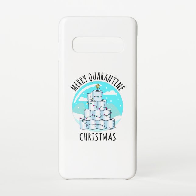 Merry Quarantine Christmas Tree Toilet Paper Samsung Galaxy Case (Back)