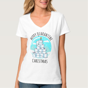 Merry Quarantine Christmas Tree Toilet Paper T-Shirt