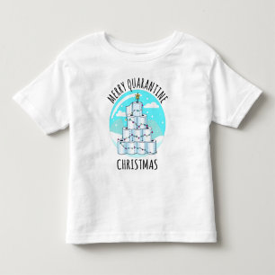Merry Quarantine Christmas Tree Toilet Paper Toddler T-Shirt