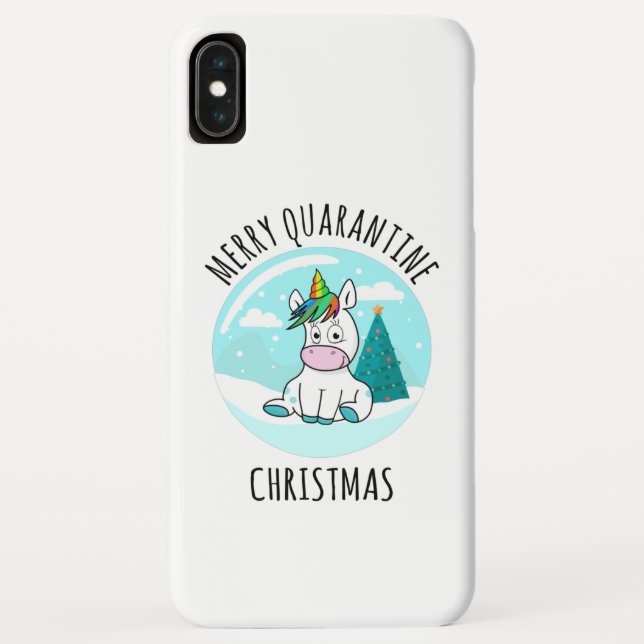 Merry Quarantine Christmas Unicorn Case-Mate iPhone Case (Back)