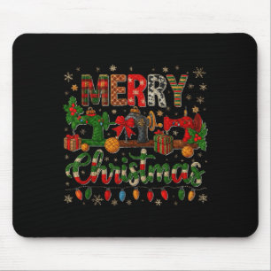 Merry Quiltmas Quilter Sewing Retreat Pajama Chris Mouse Mat