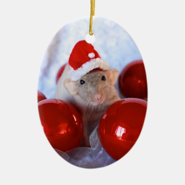 Merry Ratsmas Christmast Ornament (Front)