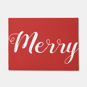 Merry Red Christmas Doormat