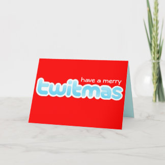 MERRY RETRO CHRISTMAS GREETING CARD RED