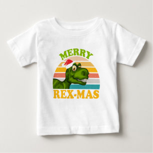 Merry Rex-mas Christmas Dinosaur Cute Dino Baby T-Shirt