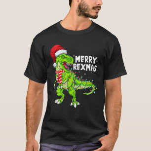 Merry Rexmas Pyjamas Christmas Trex Dinosaur Tree T-Shirt