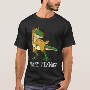 Merry Rexmas Reindeer T-rex Rudolph Dinosaur Chris T-Shirt