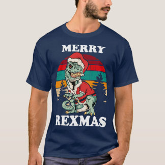 Merry Rexmas Santa Trex Dino Toddler Boys T-Shirt
