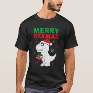 Merry Rexmas Santa Trex Dino Toddler Christmas Pjs T-Shirt