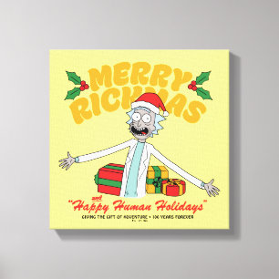 Merry Rickmas and Happy Human Holidays Canvas Print