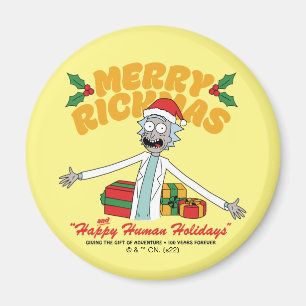 Merry Rickmas and Happy Human Holidays Magnet