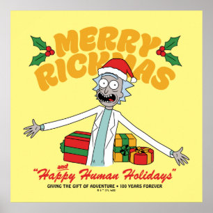 Merry Rickmas and Happy Human Holidays Poster
