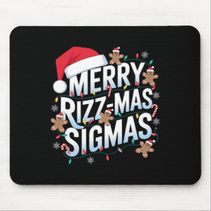 Merry Rizz Mas Sigmas Funny Alpha Christmas Santa  Mouse Mat