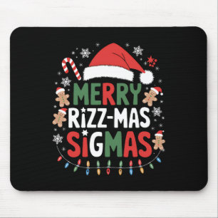 Merry Rizz Mas Sigmas Funny Gen Alpha X-mas Santa  Mouse Mat