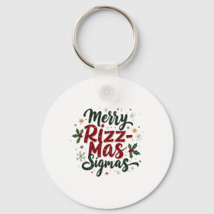 Merry Rizz Mas Sigmas Funny Gen Alpha Xmas Santa C Key Ring