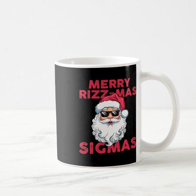 Merry Rizz Mas Sigmas Funny Santa Claus Christmas  Coffee Mug (Right)