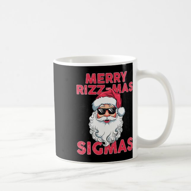 Merry Rizz Mas Sigmas Funny Santa Claus Christmas  Coffee Mug (Right)