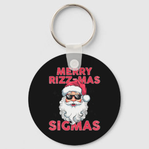 Merry Rizz Mas Sigmas Funny Santa Claus Christmas  Key Ring