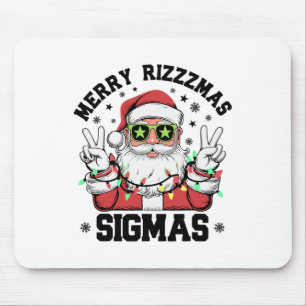 Merry Rizz Mas Sigmas Funny Santa Claus Christmas  Mouse Mat