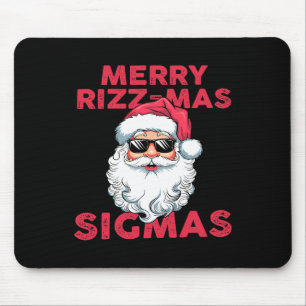 Merry Rizz Mas Sigmas Funny Santa Claus Christmas Mouse Mat