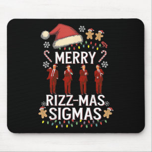 Merry Rizz Mas Sigmas Gen Alpha Trump Christmas Pj Mouse Mat