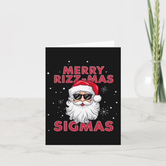 Merry Rizz Mas Sigmas Santa Christmas  Card (Front)