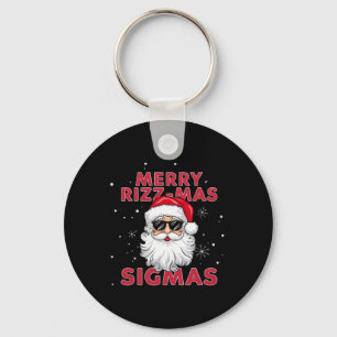 Merry Rizz Mas Sigmas Santa Christmas  Key Ring
