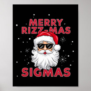 Merry Rizz Mas Sigmas Santa Christmas  Poster