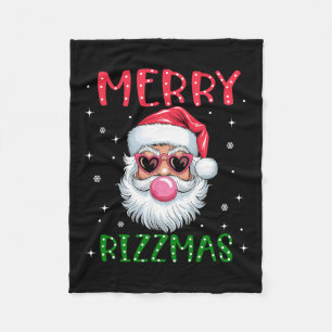 Merry Rizzmas Charisma Christmas Rizz Santa Claus Fleece Blanket