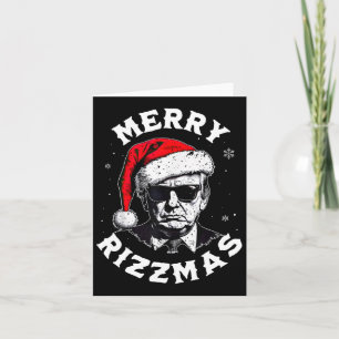 Merry Rizzmas Christmas Funny Trump Santa Claus Xm Card