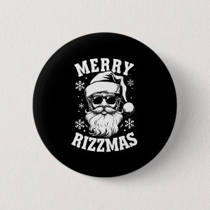 Merry Rizzmas Funny Christmas Santa Claus Happy Ch 6 Cm Round Badge