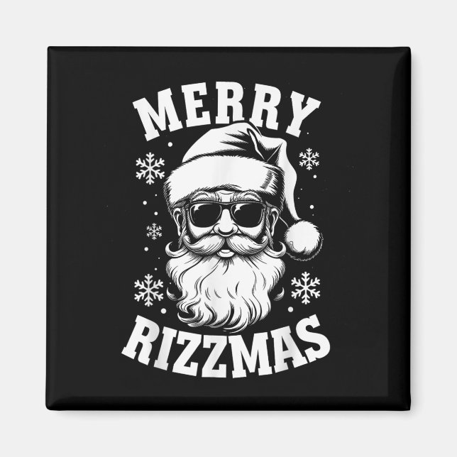 Merry Rizzmas Funny Christmas Santa Claus Happy Ch Magnet (Front)