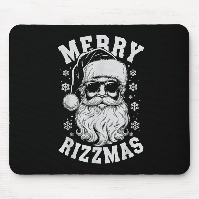 Merry Rizzmas Funny Christmas Santa Claus Happy Ch Mouse Mat (Front)