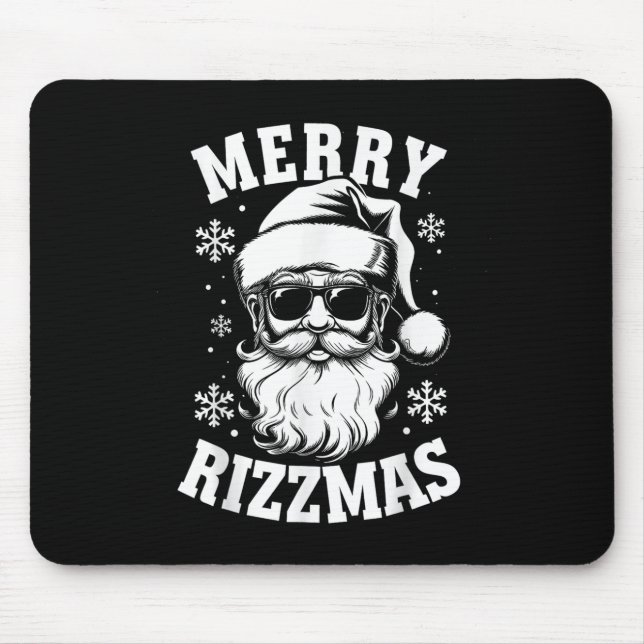 Merry Rizzmas Funny Christmas Santa Claus Happy Ch Mouse Mat (Front)