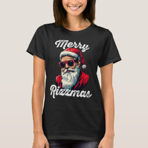Merry Rizzmas Funny Santa White Elephant Gift Rizz T-Shirt