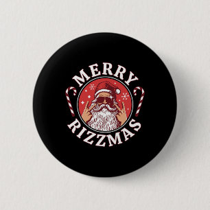 Merry Rizzmas Kids Teens School Funny Christmas Sa 6 Cm Round Badge