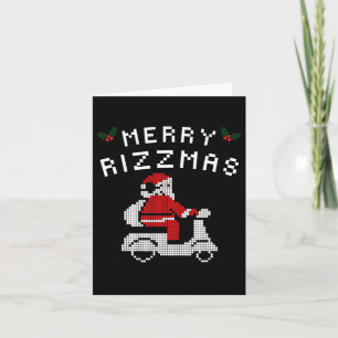 Merry Rizzmas Kids Teens School Funny Christmas Sa Card