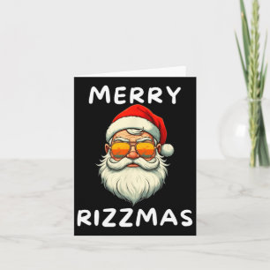 Merry Rizzmas Kids Teens School Funny Christmas Sa Card