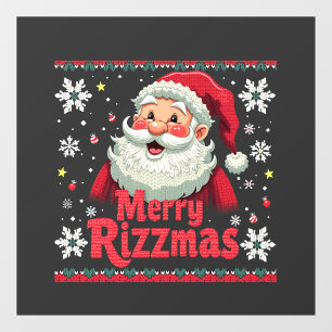 Merry Rizzmas Santa Rizz Funny Christmas Rizzler  Window Cling