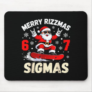 Merry Rizzmas Sigmas Santa 67 Six Seven Mouse Mat