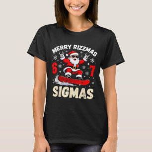 Merry Rizzmas Sigmas Santa 67 Six Seven T-Shirt