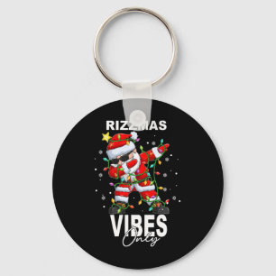Merry Rizzmas Vibes Only Christmas Funny Santa Cla Key Ring
