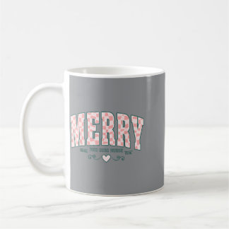 Merry Rn Nurse Chequered College Christmas Coffee Mug