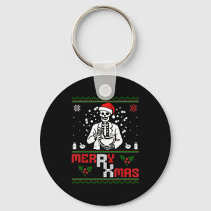 Merry Rx Mas Skeleton Pharmacist Pharmacy Tech Ugl Key Ring