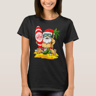 Merry Santa Christmas In July Hawaiian Xmas T-Shirt