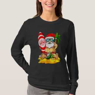 Merry Santa Christmas In July Hawaiian Xmas T-Shirt