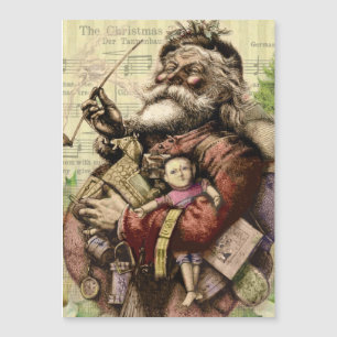 Merry Santa Claus Tree Classic Illustration