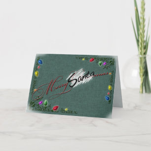 "Merry SANTAmas" greeting card