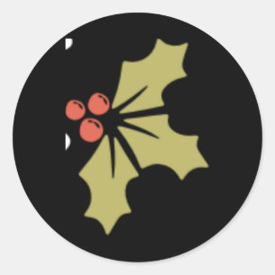 Merry Script Tygraphy Minimalist Christmas Toddler Classic Round Sticker